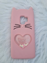 Cat With Heart Filled Glitter Liquid